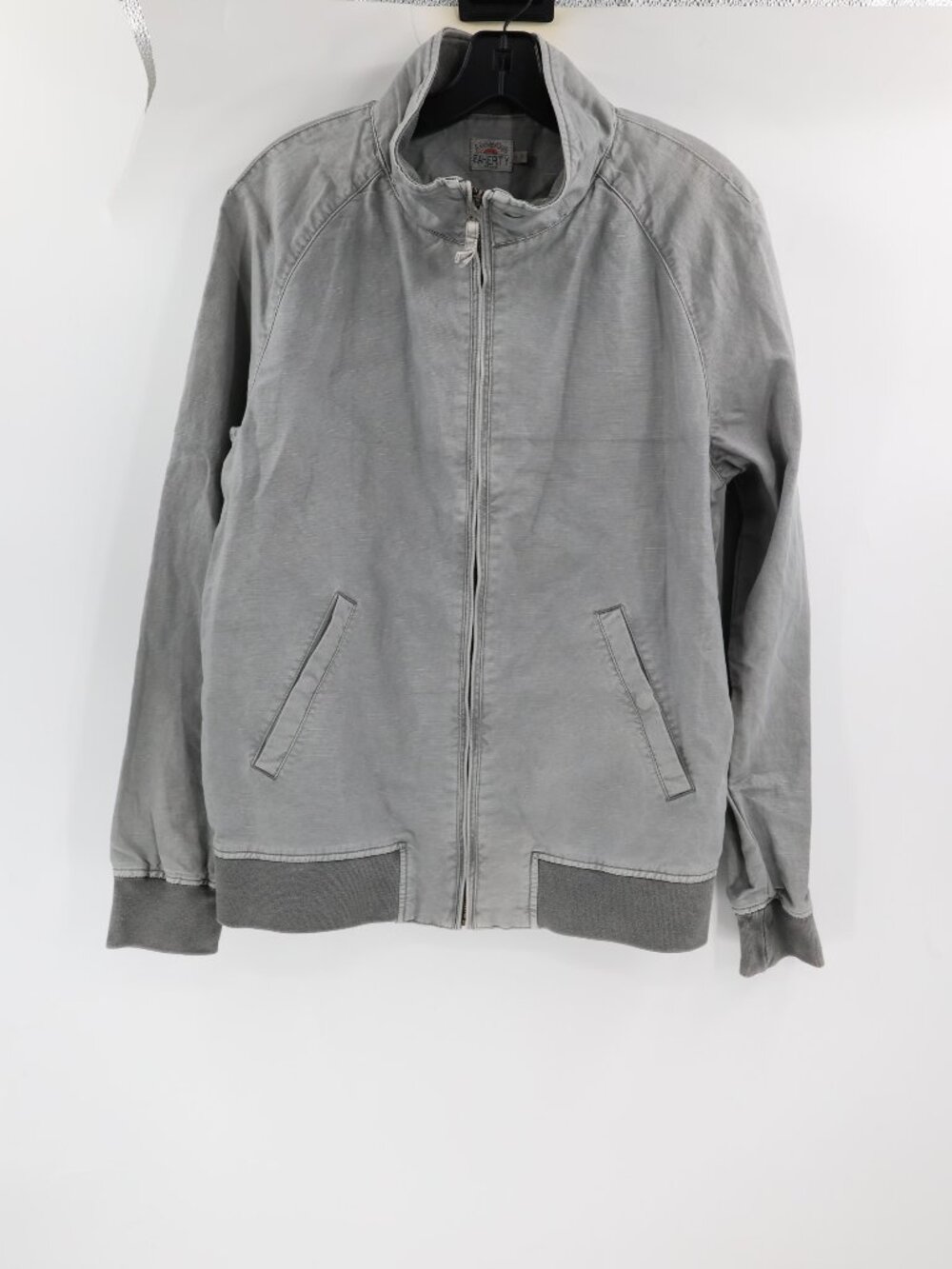 Faherty Bomber Jacket Men Small Cotton Linen Full Zip Long Sleeve pocket unlined